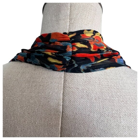 New Haute Hippie Multicolor Floral Halter Top Backless Ties 100% Silk Size Large - Picture 8 of 12